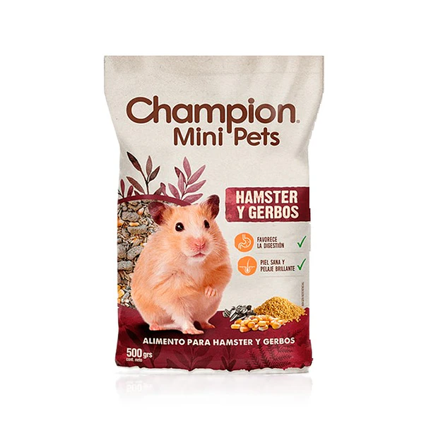 MINI PETS HAMSTER Y GERBOS 500 GRAMOS                  