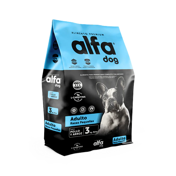 ALFA DOG PREMIUM ADULTO RAZAS PEQUEÑAS 3 KG                  