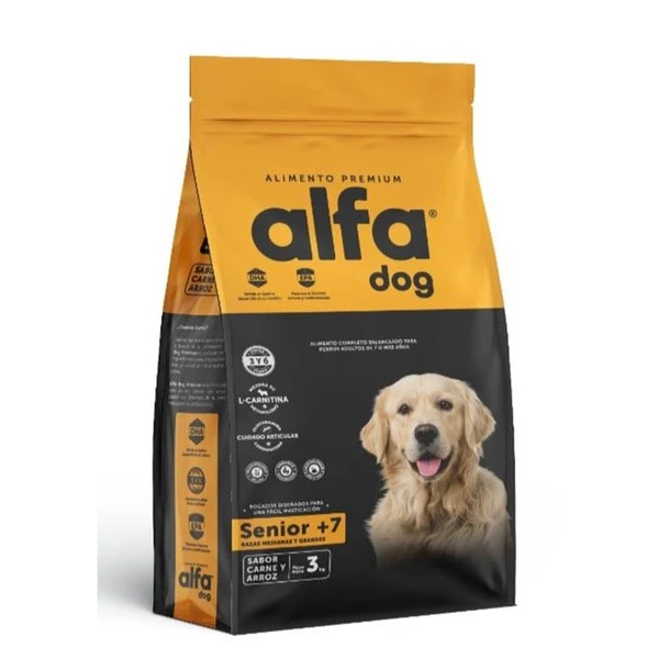 ALFA DOG PREMIUM SENIOR 3 KG                      
