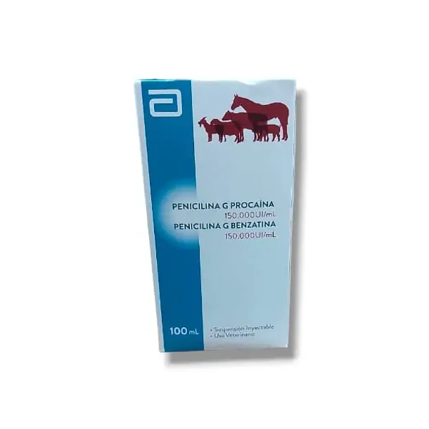 PENICILINA G PROCAÍNA+BENZATINA SUSPENSIÓN INYECTABLE X 100 ML          