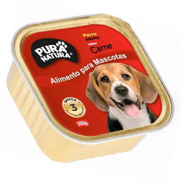 PATE PURA NATURA PERRO CARNE 300 GRAMOS