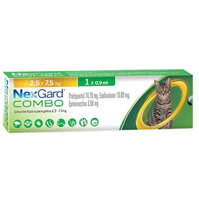 NEXGARD COMBO PIPETA GATO 2.5 A 7.5 KG