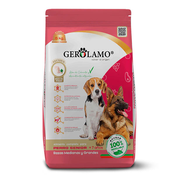 GEROLAMO PERRO SENIOR 15 KG 