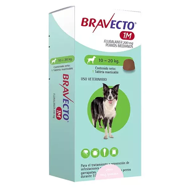 BRAVECTO 10 A 20 KG DE 1 MES                      