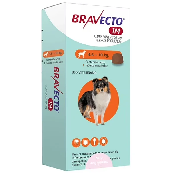 BRAVECTO 4,5 A 10 KG X 1 MES                      