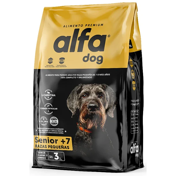 ALFA DOG PREMIUM SENIOR RAZA PEQUEÑA 3 KG         