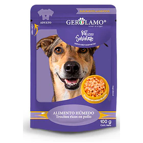 SACHET GEROLAMO SALVATORE PERRO AD  POLLO X 100 GR