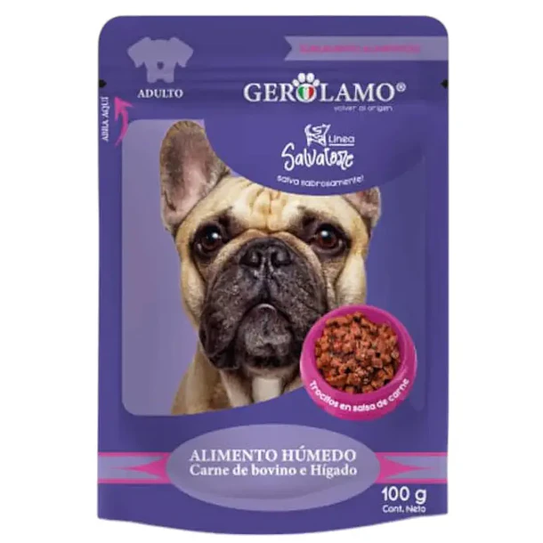 SACHET GEROLAMO SALVATORE PERRO AD  CARNE X 100 GR