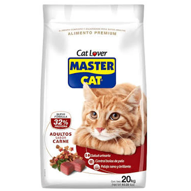 MASTER CAT CARNE 20 KG Y 20+2 KG                  