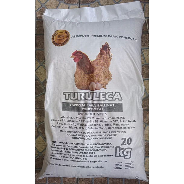 TURULECA PONEDORA 20 KG                           