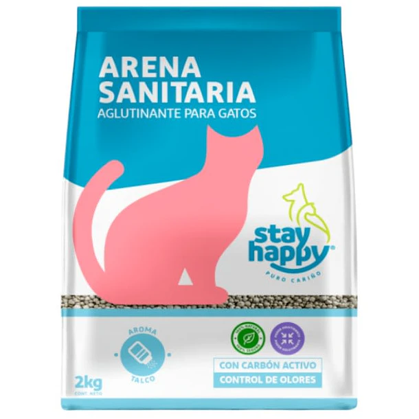 ARENA STAY HAPPY AGLUT 2 KG TALCO BEBE            