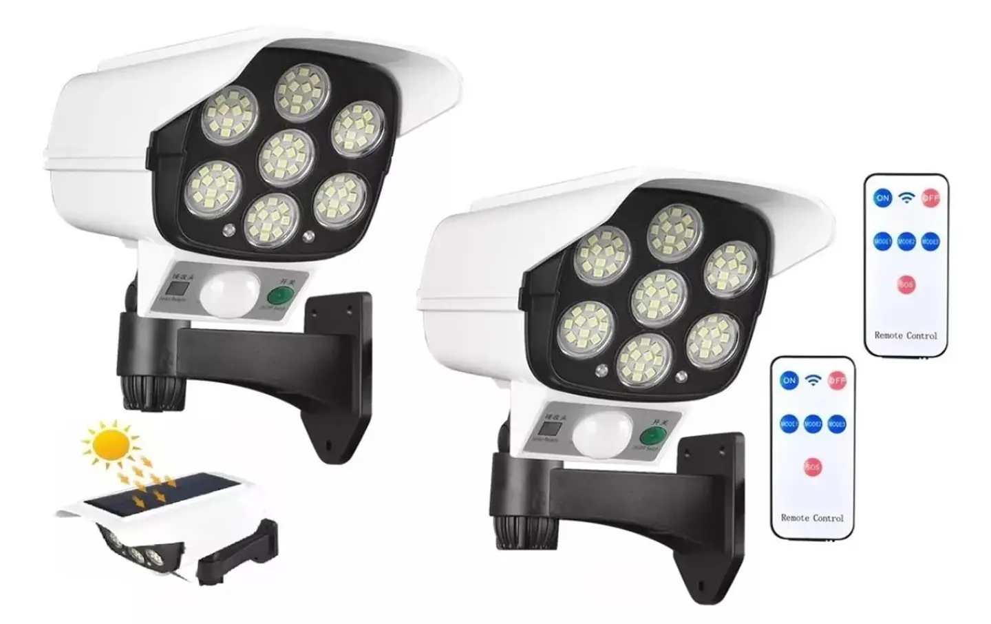 Camara Seguridad Vigilancia Falsa Solar 1