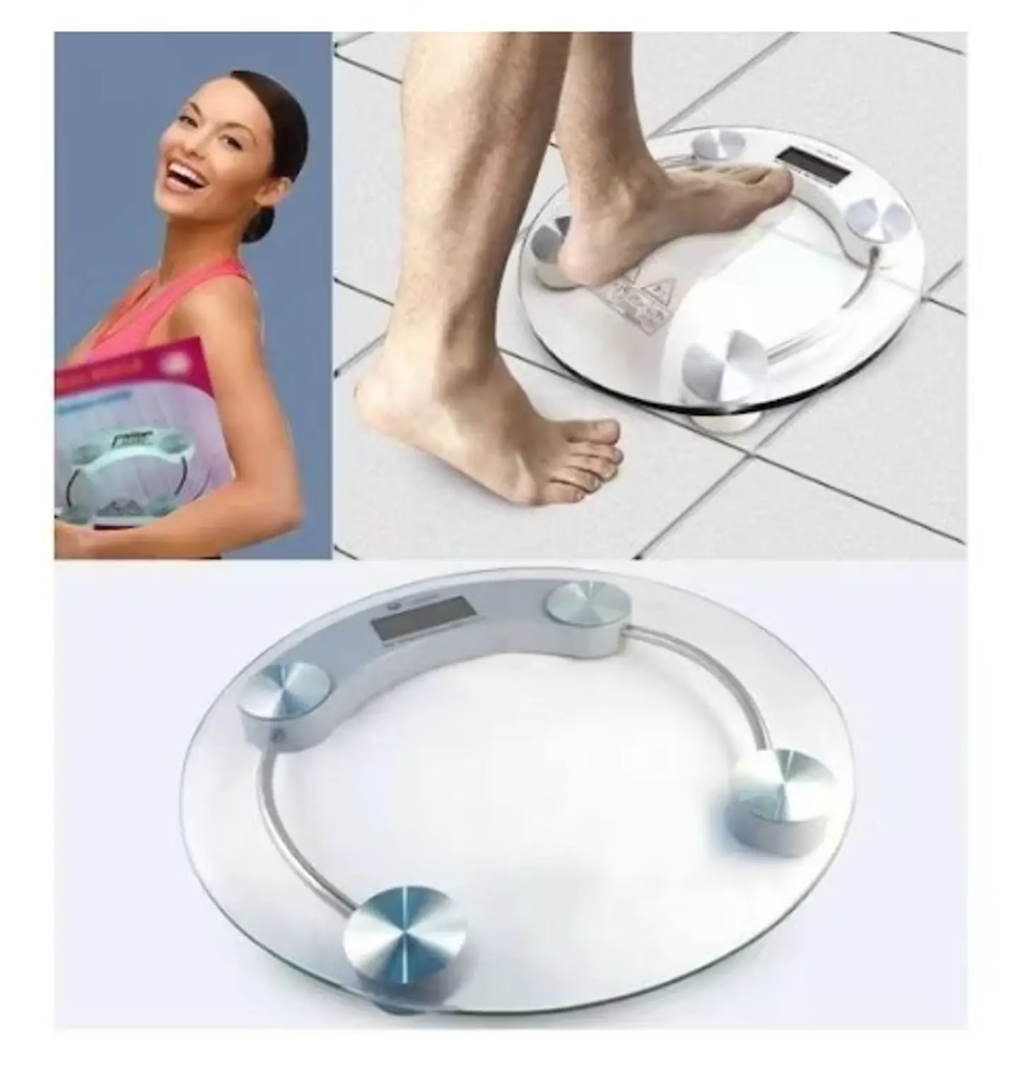 Balanza Pesa Baño Digital 180k Vidrio Tm 1