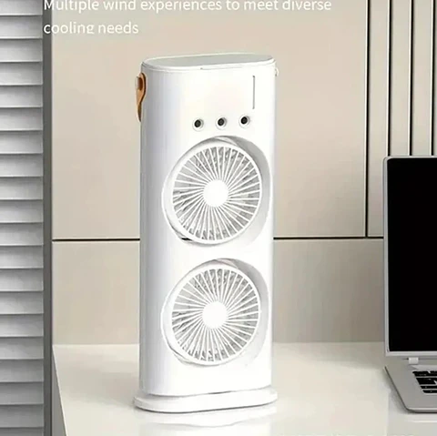 Ventilador Doble De Torre Humidificador