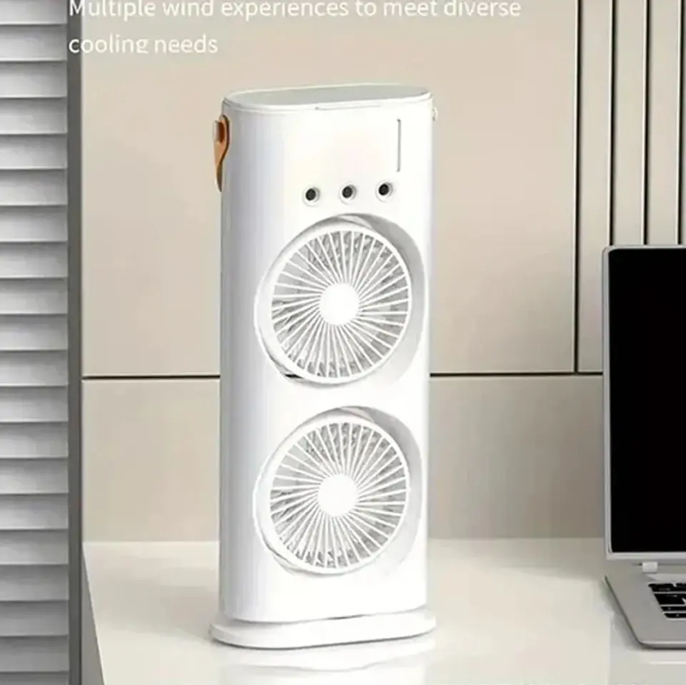 Ventilador Doble De Torre Humidificador 1