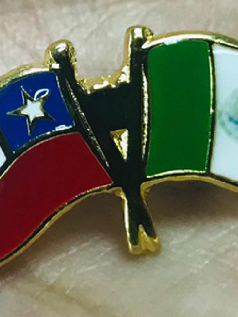 Pin Bandera Chile Y Mexico Entrelazadas (chile Mexico) 4