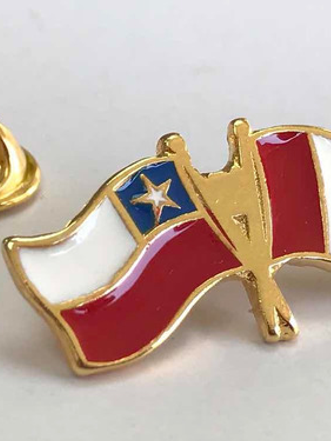 Pin Banderas Chile Y Perú Entrelazadas ( Chile Perú ) Peru 2