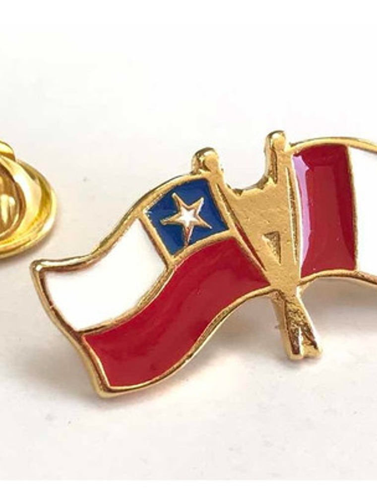 Pin Banderas Chile Y Perú Entrelazadas ( Chile Perú ) Peru 6