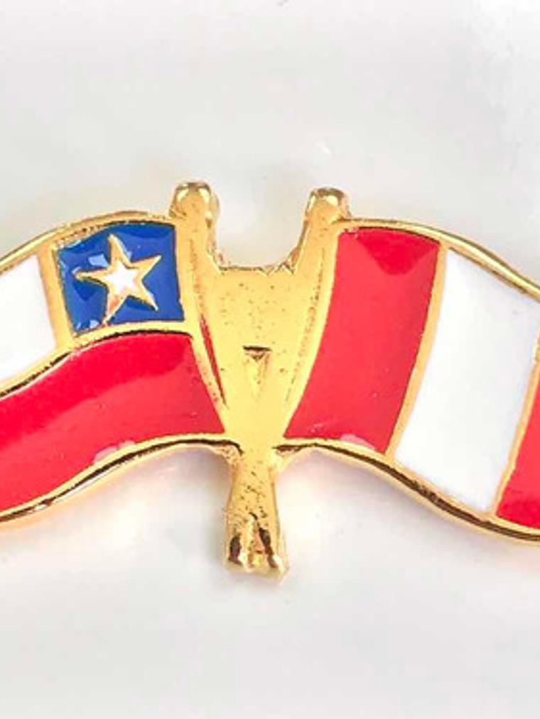 Pin Banderas Chile Y Perú Entrelazadas ( Chile Perú ) Peru 7