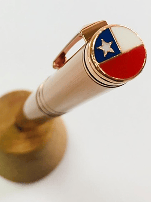 Lápiz Bandera Chilena De Cobre En Caja 