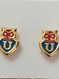 Universidad De Chile Aritos Dorados  Aros De La U - Miniatura 1