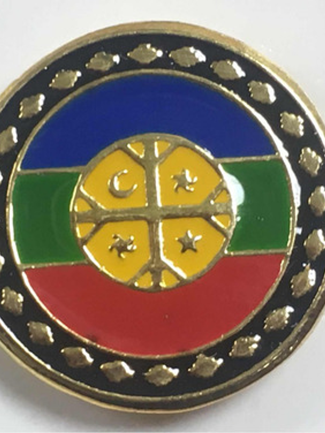 Pin Mapuche Bandera Redonda 1