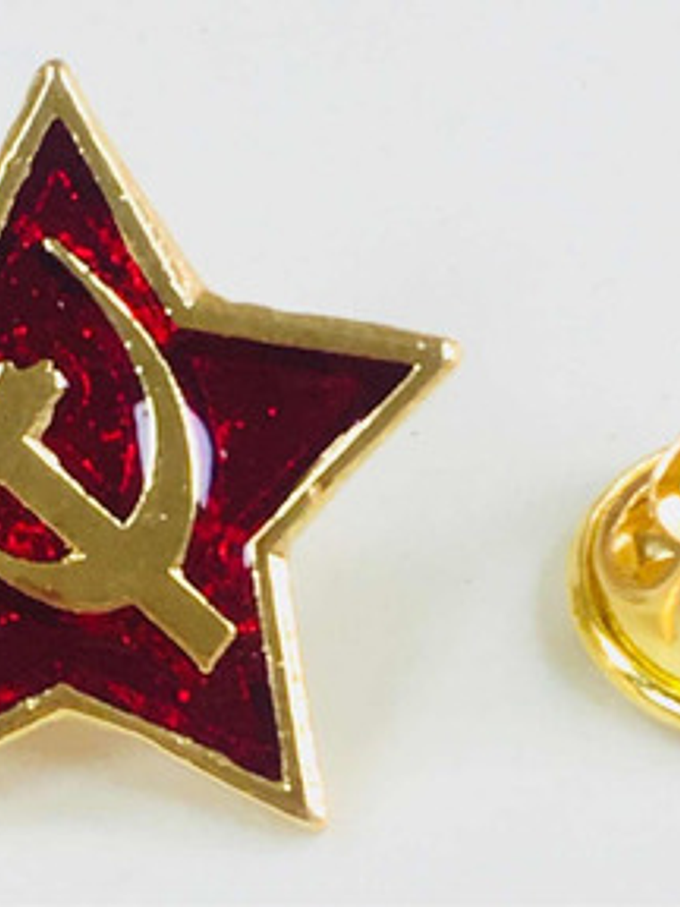 Pin Estrella Roja Símbolo Comunista Hoz Y Martillo 1