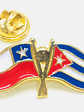 Pin Bandera Chile Y Cuba Entrelazadas - Miniatura 1