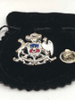 Pin Escudo Nacional De Chile Plateado Contorno  3d - Miniatura 2