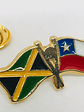 Pin Bandera Chile Y Jamaica Entrelazadas  - Miniatura 1