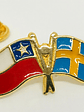 Pin Bandera Chile Y Suecia Entrelazadas  - Miniatura 1