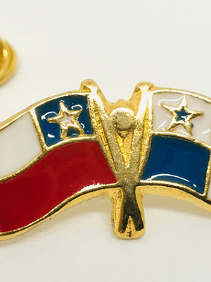 Pin Bandera Chile Y Panamá Entrelazadas 