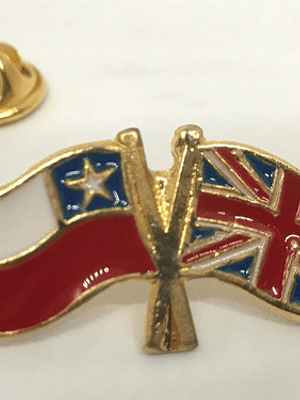 Pin Bandera Chile Y Gran Bretaña Entrelazadas 