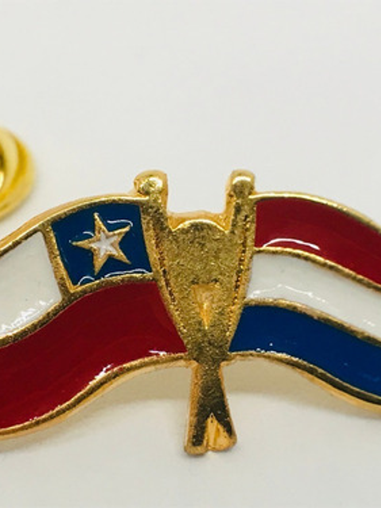 Pin Bandera Chile Y Holanda Entrelazadas  1