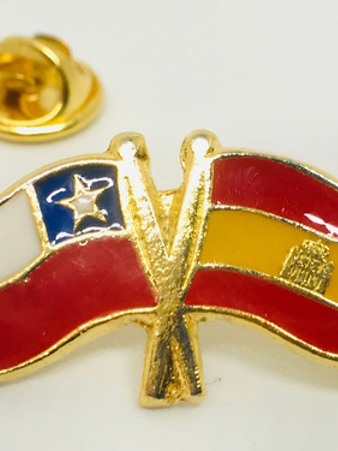 Pin Bandera Chile Y España Entrelazadas  1
