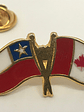 Pin Bandera Chile Y Canadá Entrelazadas  - Miniatura 1