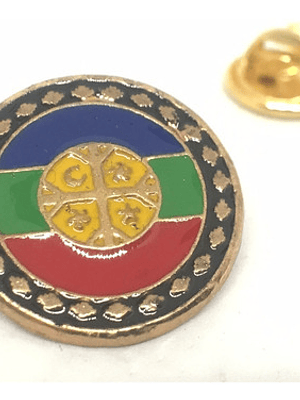 Pin Bandera Mapuche Redonda