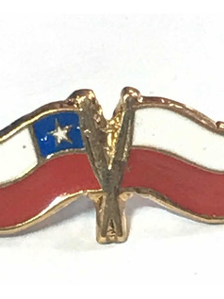 Pin Banderas Entrelazadas Chile Y Polonia 2