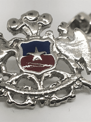 Pin Escudo Chile Plateado