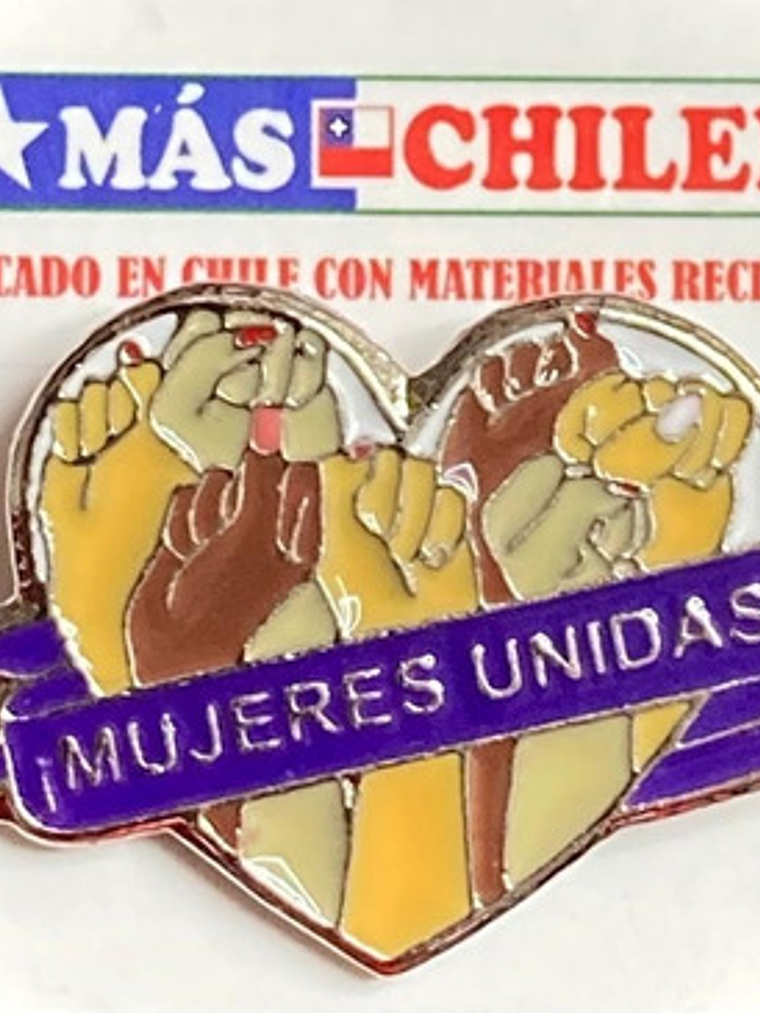 Pin Mujeres Unidas Puños En Alto ( Pin Feminista )  1