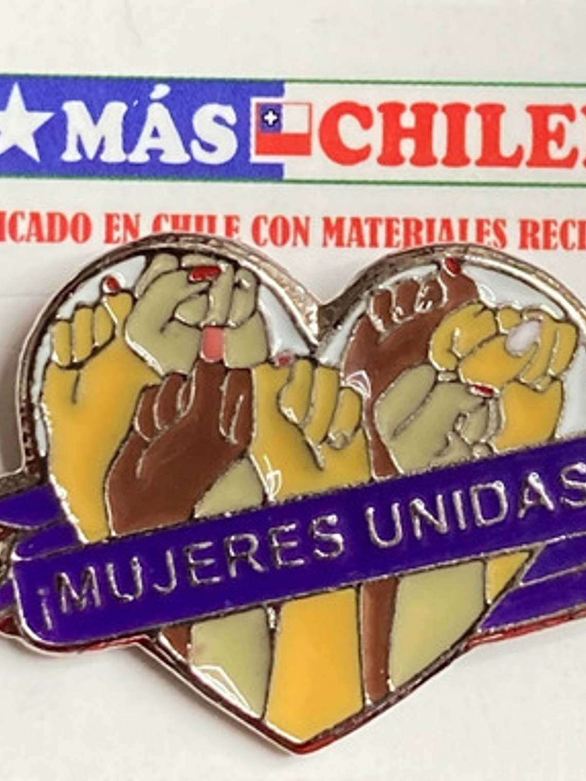 Pin Mujeres Unidas Puños En Alto ( Pin Feminista )  2