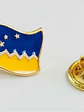 Pin Bandera Magallanica Patagonia Region De Magallanes Azul Y Amarillo Con Detalles Dorados Bandera Magallánica - Miniatura 1