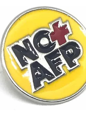 Pin No Más Afp Amarillo (con Detalles En Negro Y Rojo) No Más Afp