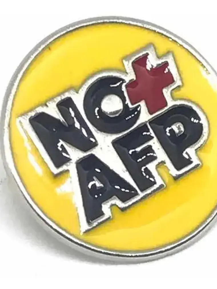 Pin No Más Afp Amarillo (con Detalles En Negro Y Rojo) No Más Afp 1