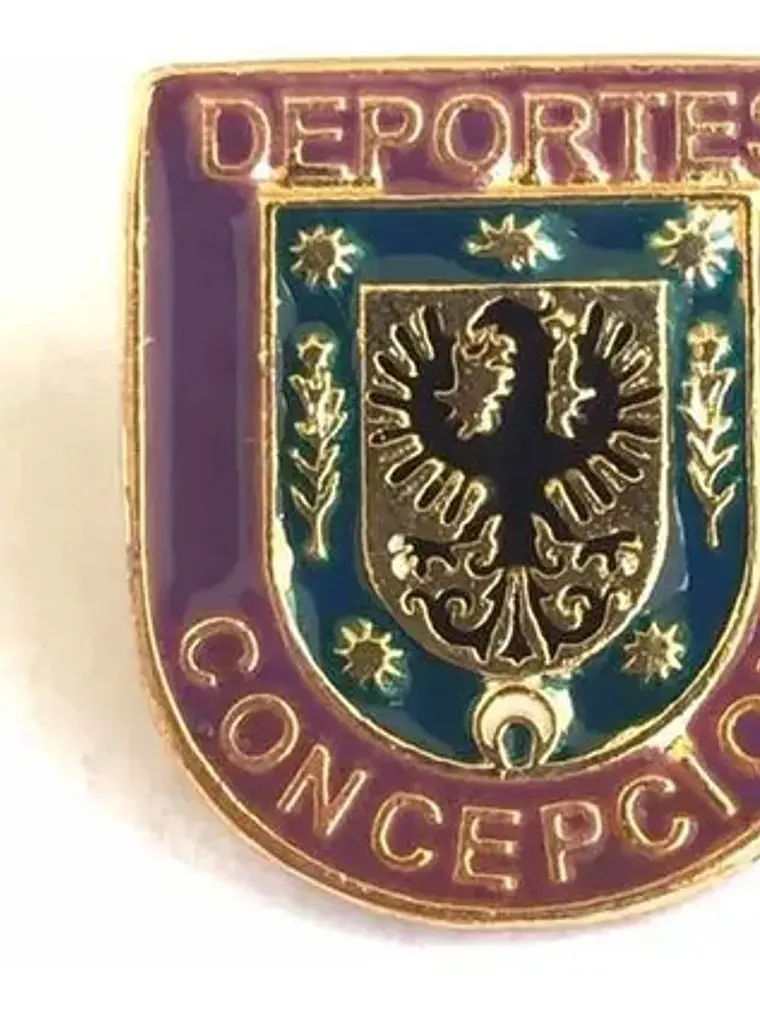 Pin Deportes Concepcion Morado Y Dorado Escudo 1
