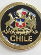 Pin Escudo De Chile Bañado En Oro Pintado A Mano 2 Centimetr Dorado Con Fondo Negro Y Detalles Rojo, Blanco Y Azul Escudo De Chile - Miniatura 1