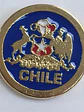 Pin Escudo De Chile Bañado En Oro Pintado A Mano 2 Centimetr Dorado Con Fondo Negro Y Detalles Rojo, Blanco Y Azul Escudo De Chile - Miniatura 3