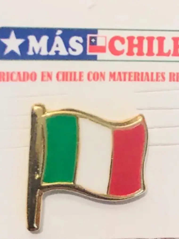 Pin Bandera Italia Pin Bandera Italiana Flameando Verde, Blanco, Rojo, Dorado Bandera Italiana 2