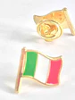 Pin Bandera Italia Pin Bandera Italiana Flameando Verde, Blanco, Rojo, Dorado Bandera Italiana - Miniatura 8