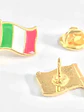 Pin Bandera Italia Pin Bandera Italiana Flameando Verde, Blanco, Rojo, Dorado Bandera Italiana - Miniatura 9